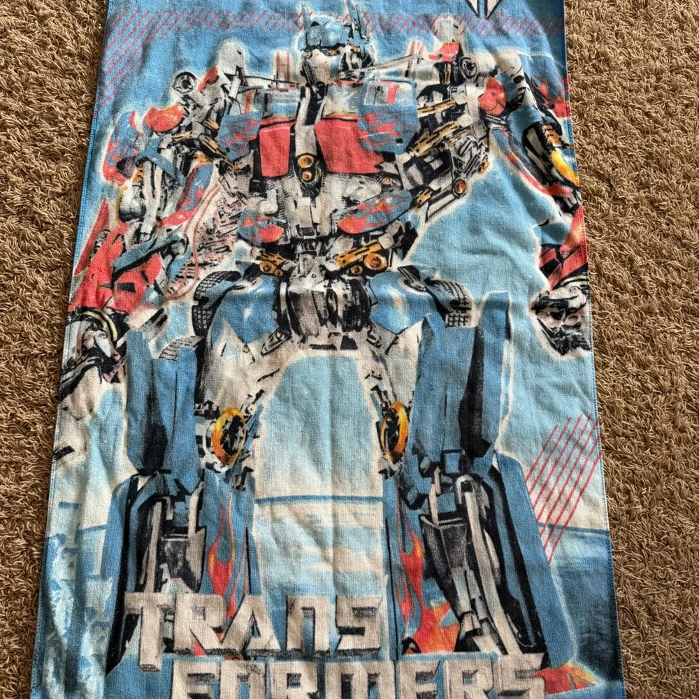 Vintage Transformers Bath Beach Towel Large 29”x53” Optimus Prime Movie